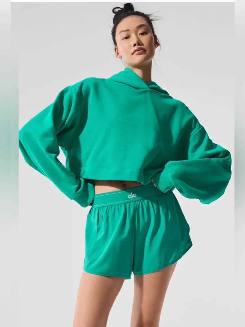 Alo Spruce Green Bae Hoodie/ Preloved/Very Good/ Small